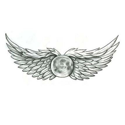 moon angel tattoo - Google Search Angle Wing Tattoos, Wings Tattoo Design, Angle Tattoo, Luna Tattoo, Wings Sketch, Angel Wings Drawing, Simpsons Tattoo, Wing Tattoo Designs, Goddess Tattoo