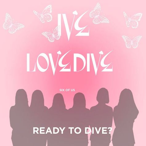 IVE Love Dive Poster, Ive Pink Poster, Ive Poster Aesthetic, Love Dive Aesthetic, Love Dive Ive, Love Dive, Ive Poster, Pop Posters, Bulletin Journal Ideas