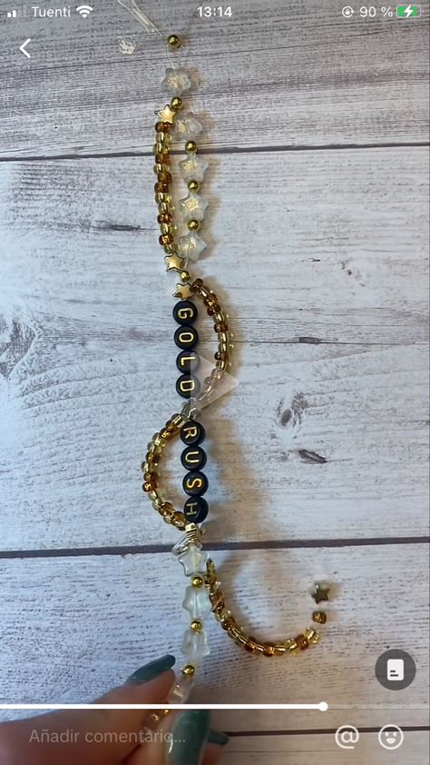 Gold Rush Bracelet, Fancy Eras Tour Bracelets, Rockstar Necklace, Swiftie Bracelets, Taylor Bracelets, Frendship Bracelets, Eras Bracelets, Taylor Memes, Diy Beaded Rings