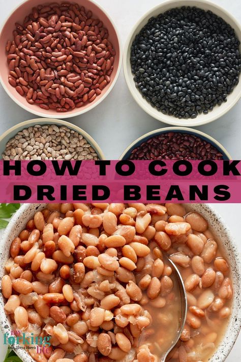 Quick Soak Beans, Cook Dried Beans, How To Make Beans, Dry Beans Recipe, Beans From Scratch, How To Soak Beans, Cooking Dried Beans, Northern Beans, Dry Beans