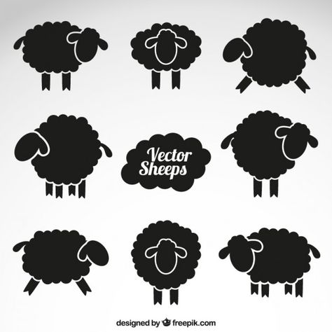 More than a million free vectors, PSD, photos and free icons. Exclusive freebies… Black Sheep Tattoo, Sheep Silhouette, Sheep Logo, Sheep Tattoo, Sheep Crafts, Sheep Art, Shaun The Sheep, Sheep And Lamb, Punch Needle Embroidery