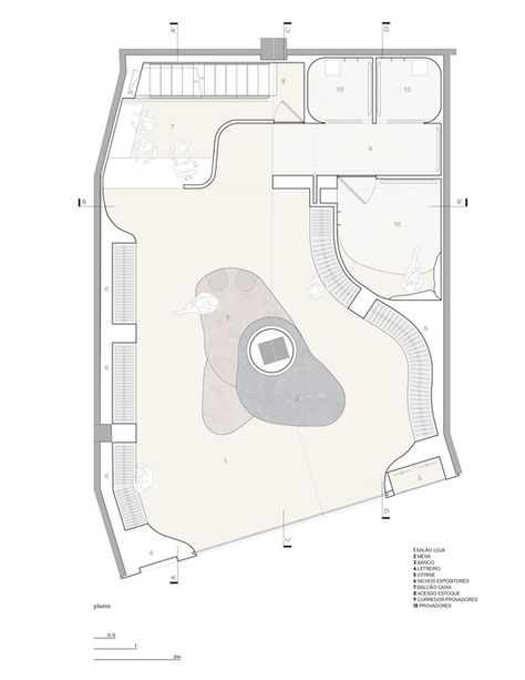 Haight Clothing Store / AIA Estúdio + Raphael Tepedino | ArchDaily Store Plan, Store Architecture, Clothing Store Design, Retail Store Interior, Store Layout, Floor Plan Layout, Architectural Section, Retail Store Design, Retail Interior