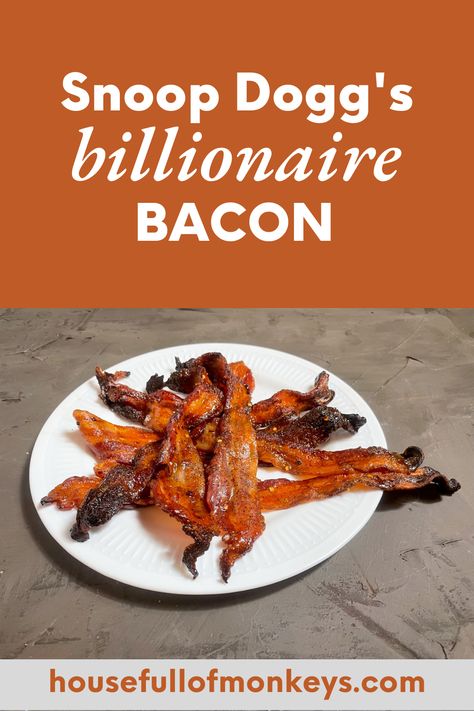 Snoop Dogg Billionaire Bacon Billionaire Bacon, Millionaire Bacon, Bacon Crisps, Make Bacon, Celebrity Recipes, Bacon Recipe, Snoop Dog, Never Be The Same, Chicken And Waffles