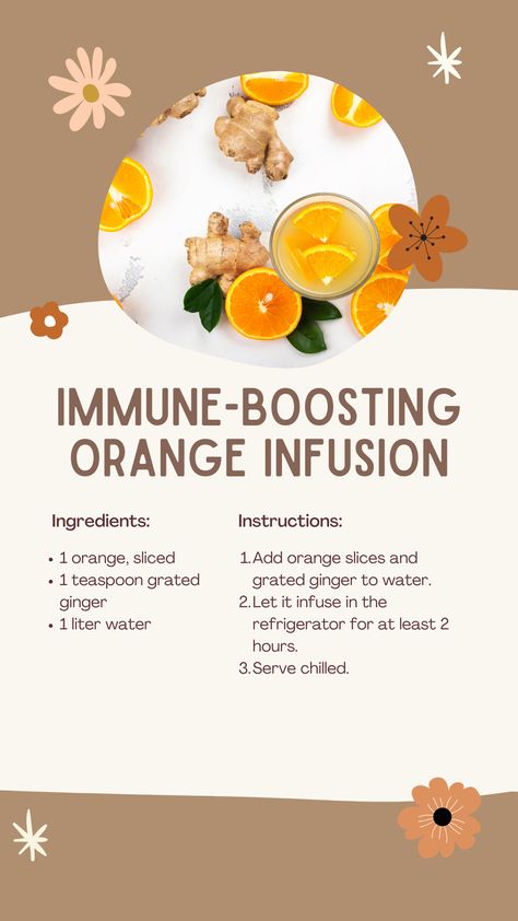 Boost your family's immunity with the refreshing Immune-Boosting Orange Infusion Recipe, perfect for cozy moments at home. Celebrate the joys of motherhood and homemaking with every vitamin-packed sip! #affiliate Immune Juice Recipe, Orange Infused Water, Immune Boosting Recipes, Orange Benefits, Oranges Benefits, Ginger Shot Recipe, Immune Boosting Smoothie, Syrup Recipes, Ginger Shot