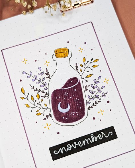 Bullet Journal Halloween, Daily Bullet Journal, Theme Instagram, Magical Potion, Magic Theme, Bullet Journal Mood Tracker Ideas, Bullet Journal Paper, Art Studio At Home, Bullet Journal Mood