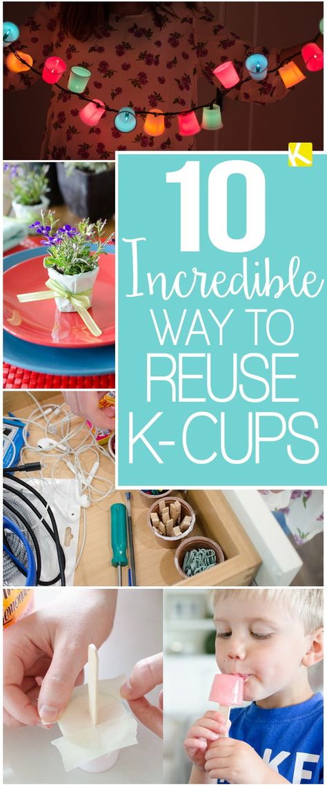 10 Incredible Ways to Reuse Keurig K-Cups K Cup Crafts, Recycler Diy, Recycle Crafts Diy, Recycling Information, Cup Crafts, The Krazy Coupon Lady, Diy Cups, Reduce Reuse Recycle, Krazy Coupon Lady