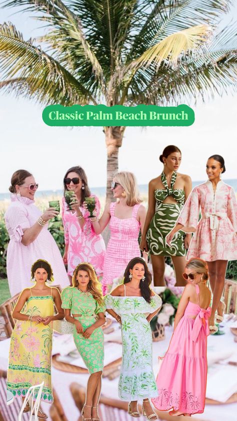 Palm Beach Outfits, Palm Beach Fashion, Beach Brunch, Tropical Glam, Beach Bachelorette, Beach Outfits, Palm Desert, Brunch Outfit, West Palm Beach