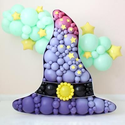 Balloon Mosaic Designs — Page 3 — The Creative Heart Studio Balloon Structures, Globos Halloween, Halloween Balloons Decorations, 3d Balloon, Balloon Mosaic, Balloon Template, 2 Template, 5 Balloons, Halloween Templates