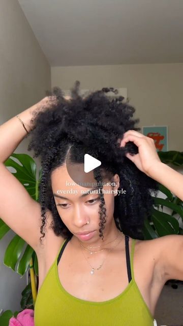 Natural Hair Styles Curly Hairstyles, Low Manipulating Hair Styles, Low Manipulating Natural Hair Styles, Lazy Natural Hairstyles, 3c Curly Hairstyles, Type 4 Hairstyles, Cute Hair Hairstyles, Coily Hairstyles, Braid Out Natural Hair