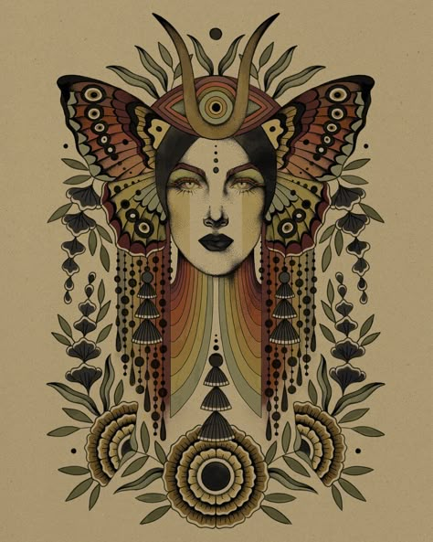 Hilary Jane, Spiritual Art, Flash Tattoo, Traditional Tattoo, Vintage Illustration, Artistic Designs, Art Inspo, Art Supplies Drawing, Art Tattoo