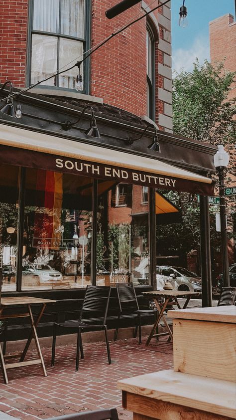 South End Boston, Massachusetts Boston South End, South End Boston, Boston Living Aesthetic, South End Boston Aesthetic, Boston Cafe Coffee Shop, Boston Massachusetts Aesthetic Summer, Aesthetic Massachusetts, Boston 2023, Newbury Street Boston Aesthetic