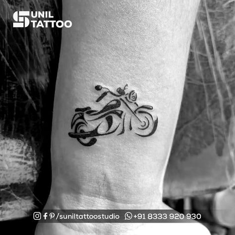 Bike Outline Tattoo, Motorcycle With Wings Tattoo, Motorcycle Tattoo Small, Sturgis Tattoo Ideas, Fine Line Motorcycle Tattoo, Motorcycle Tattoos For Women, Small Motorcycle Tattoo For Women, Motorbike Tattoo Ideas Small, Simple Motorcycle Tattoo