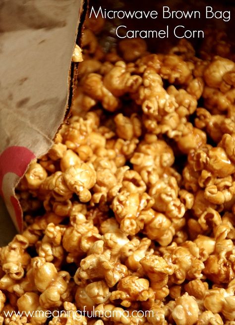 Carmel Corn Recipe Easy, Carmel Corn Recipe, Microwave Caramel Popcorn, Microwave Caramel Corn, Popcorn Recipes Easy, Caramel Corn Recipes, Popcorn Recipes Caramel, Recipe Paper, Popcorn Snacks