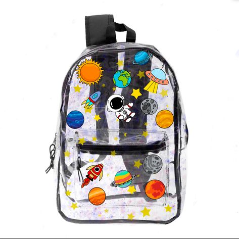 kcandcece.com #backtoschool #backtoschoolideas #backtoschooloutfits #student #astronaut #space #galaxy #backpack #diy Backpack Diy, Galaxy Backpack, Clear Backpack, Astronaut Space, Space Galaxy, Fashion Backpack, Back To School, Backpacks