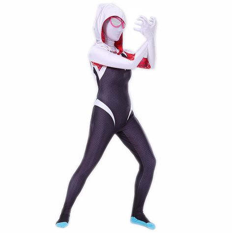 Girl Spiderman Costume, Gwen Costume, Gwen Stacy Cosplay, Spider Gwen Costume, Spider Girl Costume, Spider Woman Costumes, Spiderman Halloween Costume, Spiderman Noir, Spider Gwen Cosplay