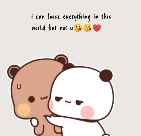 Cute Cartoons Love Couple, Dudu Bubu Love, Peachu Gomu, Cute Couple Comics, Cute Bear Drawings, Funny Baby Quotes, Sweet Love Quotes, Cute Panda Wallpaper, Cute Cartoon Images