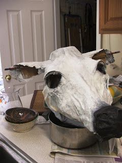 Susan Kennedy Art: Paper Mache Cow Head Paper Mache Cow, Diy Cow Costume, Samhain Decorations, Bean Stalk, Cow Mask, Why Why Why, Taxidermy Decor, Cow Skulls, Paper Mache Projects