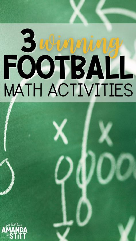 Negative Numbers Activities, Super Bowl Math Activities, Football Math Activities, Football Activity, Math Night, Ela Activities, Math Workshop, Math Concepts, 4th Grade Math