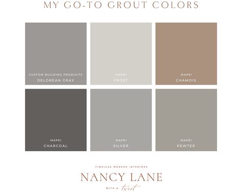 My Favorite Go-To Grout Colors Grout Colors For Grey Tile, Tile Grout Color, Grout Colors, Gray Grout, Grey Grout, 2024 Ideas, Grey Tiles, Grout Color, Bathroom Style