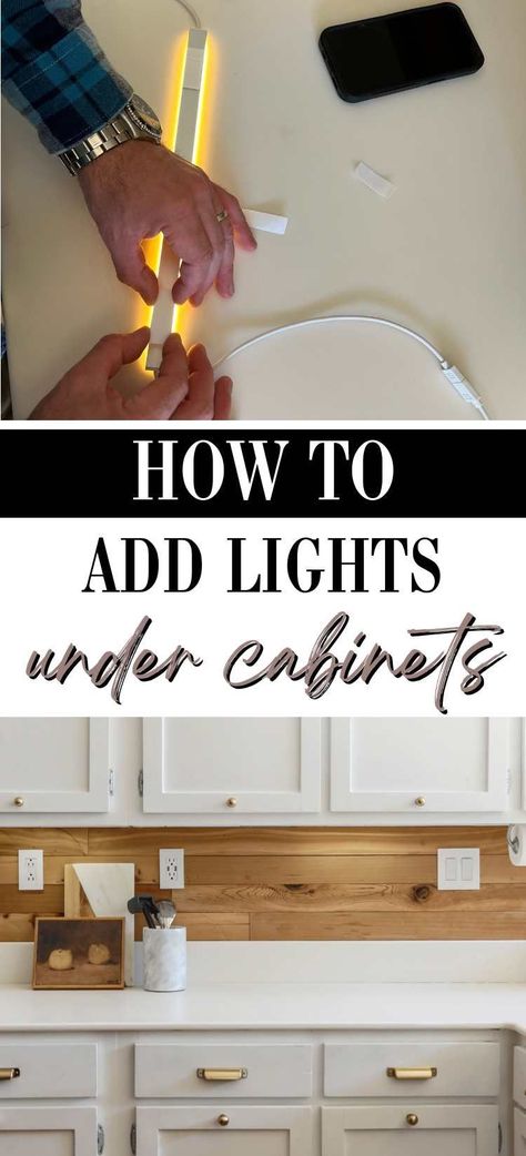 The Easiest Way to Add Lights Under Kitchen Cabinets Christmas Lights Under Kitchen Cabinets, Adding Under Cabinet Lighting, Diy Cabinet Lighting, Light Under Kitchen Cabinets, Under Kitchen Cabinet Lighting, Lighting Under Kitchen Cabinets, Lights Under Kitchen Cabinets, Diy Under Cabinet Lighting, Under Cabinet Lighting Kitchen