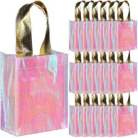 PRICES MAY VARY. Glitter Gift Bag Set: the package comes with 20 pieces reusable holographic bags, which are more serviceable than the paper bags and disposable metallic gift bags; These bags are not only a nice decoration, but a nice gift bag choice Medium Size Gift Bags: this iridescent bag is 6 x 3 x 8 inches/ 15.2 x 7.6 x 20 cm, lightweight and has an appropriate size, will not add too much weight for your gift packaging, and this reusable tote bag can be folded and stored easily, will not t Taylor Swift Birthday Party Ideas, Birthday Goodie Bags, Taylor Swift Birthday, Barbie Birthday Party, Reusable Gift Bags, 9th Birthday Parties, 13th Birthday Parties, Birthday Gift Bags, 10th Birthday Parties