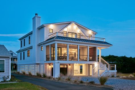 Beach Home Ideas, Stilt Home, Beach House Flooring, Beach House Floor Plans, Beach House Plan, Bay Breeze, Beachfront House, Coastal House Plans, Beach House Exterior