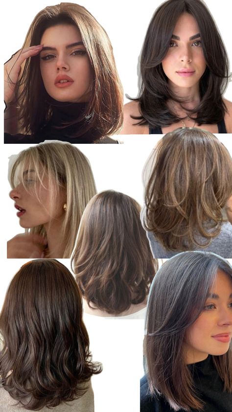 Haircuts To Make You Look Older, Long Layer Vs Short Layers, Hair Styles For Heart Face, 2000s Hair Short, 90s Haircuts Layers, 90s Hair Long, Long Italian Bob, Hair For Rectangle Face Shape, Choppy Curtain Bangs