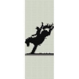 Bucking Horse Silhouette  beading panel pattern wide by garbanke, $4.00 Animal Bead Loom Patterns, Deer Bead Loom Pattern, Bead Loom Patterns Unicorn, Wolf Bead Loom Patterns, Cheetah Bead Loom Pattern, Indian Beadwork, Bead Loom Designs, Horse Silhouette, Bead Loom Pattern