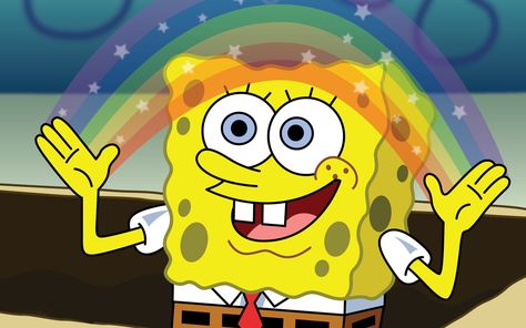 Spongebob Squarepants Rainbow HD, spongebob squarepants #cartoon/comic #rainbow #spongebob #squarepants #1080P #wallpaper #hdwallpaper #desktop Spongebob Quiz, Kaa The Snake, Spongebob Squarepants Cartoons, Spongebob Drawings, Meme Background, Spongebob Square, Aesthetic Cartoon, Nickelodeon Spongebob, Pineapple Under The Sea