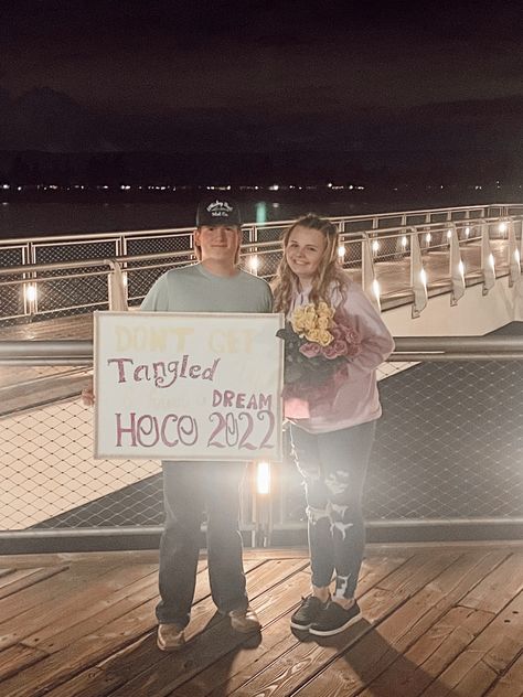 Tangled Hoco Proposal, Tangled Hoco, Prom Proposal Ideas, Hoco 2022, Couple Ideas, Hoco Proposals, Prom Proposal, I Have A Dream, Proposal Ideas