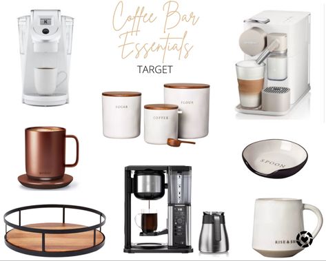 #targetfinds #holidaygiftguide #targetkitchen #ltkgiftguide #ltkhome #homedecor #targethome Coffee Vibes Aesthetic, Coffee Bar Decorations, Aesthetic Coffee Wallpaper, Vintage Coffee Bar, Coffee Bar Essentials, Coffee Bar In Kitchen, Coffee Bar Decor Ideas, Coffee Bar Inspiration, Home Coffee Bar Ideas