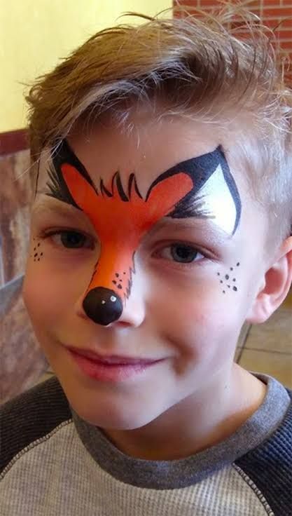 Fox Face Paint, Dinosaur Face Painting, Fairy Face Paint, Animal Face Paintings, Festival Face Paint, Face Painting For Boys, Christmas Face Painting, Face Painting Easy, Kids Face Paint