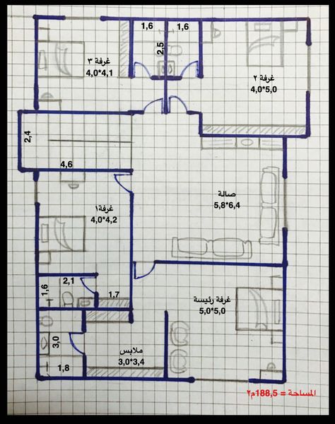 مخطط غرف نوم Drawing House Plans, A House Plan, 2bhk House Plan, Three Bedroom House Plan, Bungalow Floor Plans, Indian House Plans, Affordable House Plans, Building House Plans Designs, Home Design Floor Plans