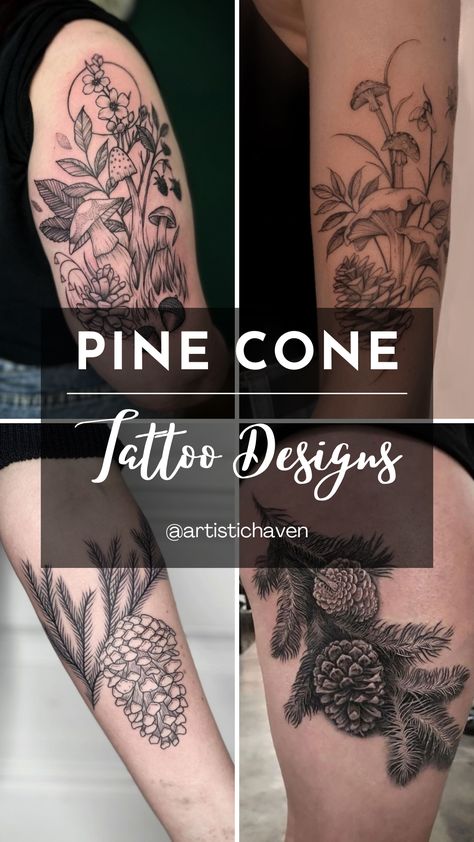 pine cone tattoo designs and ideas Pine Cone Tattoo, Cone Tattoo, Latest Tattoo Design, Meaningful Tattoo, Latest Tattoos, Professional Tattoo, Meaningful Tattoos, Pine Cone, Inspirational Tattoos