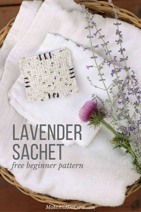 Crochet Dried Lavender Sachets - Free Beginner Pattern Crochet Potpourri Bags, Crochet Potpourri Sachet, Crochet Sachet, Potpourri Bag, Crochet Lavender, Potpourri Sachets, Useful Projects, Colorful Blanket, Sachet Bags