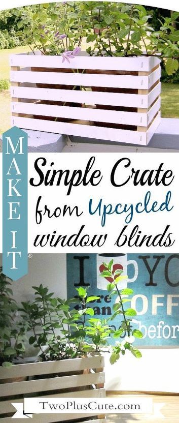 wooden crates from old window blinds, crafts, how to, repurposing upcycling Repurpose Window Blind Slats, Repurposed Faux Wood Blind Slats, Repurposed Blinds Slats, Faux Wood Blind Slats Crafts, Repurpose Blind Slats, Faux Blinds, Ikea Blinds, Aunt Flo, Blinds Diy