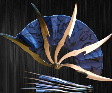 Forging Kitana’s War Fans Knife Aesthetic, Kule Ting, Pretty Knives, Cool Knives, Fantasy Jewelry, Fesyen Wanita, Hand Fan, Zombie, Concept Art