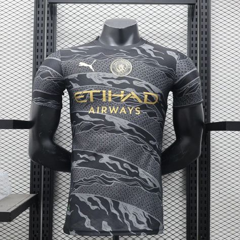 Manchester City Special Edition 🖤 Chelsea Liverpool, Professional Wear, Black Dragon, Tottenham Hotspur, Football Shirt, Outdoor Apparel, Manchester City, Soccer Jersey, Football Shirts