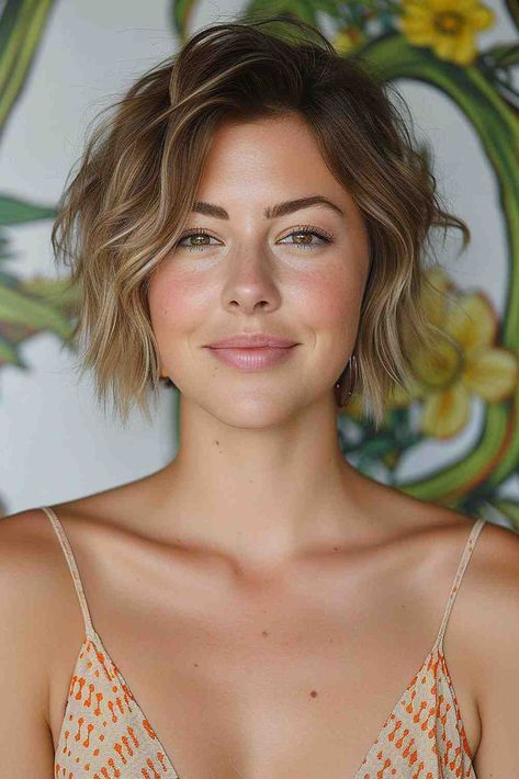 The Best Short Haircuts of 2024 Short Wavy Hair Thick, Blond Balayage Short Hair, Short Wavy Hair Blonde, Wavy Short Bob Hairstyles, Bobs For Thick Wavy Hair, Naturally Wavy Bob, Twist Hairstyles For Natural Hair, Braids Viking, Short Thick Wavy Hair