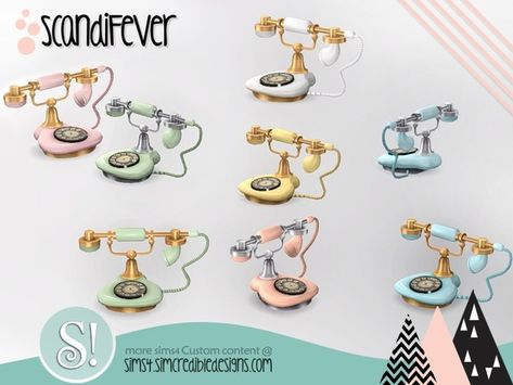 SIMcredible!'s ScandiFever Old decor telephone Sims 4 Cc Victorian, Sims 4 Decades Challenge, Muebles Sims 4 Cc, Sims Packs, Sims 4 Bedroom, Sims 4 Clutter, Old Decor, Sims 4 Teen, I Failed