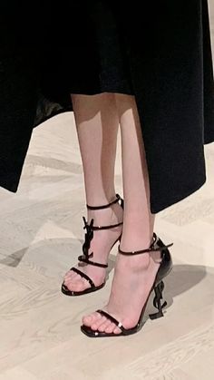 Korean Heels, Trendy Black Heels, Shoes For Wedding, Pretty Heels, Fairy Shoes, Girls High Heels, Fashion Shoes Heels, Cute Shoes Heels, Shoes Heels Classy