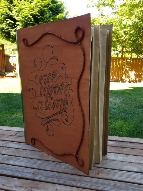 World Book Day Decorations, Giant Book Decoration, Big Book Diy, Diy Giant Book, Giant Story Book Prop Diy, Diy Giant Book Backdrop, Life Size Book Prop, Diy Large Book Prop, How To Make A Large Book Prop