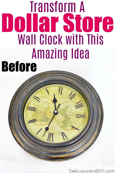 Learn how you can transform a dollar store plain wall clock into a grogeous Flower Clock| Repurpose a Dollar Store Wall Clock into a stunning Floral Wall Clock Clock Upcycle Ideas, Clock Repurpose, Home Wall Decor Ideas, Diy Wall Clock Ideas, Homemade Clocks, Wall Clock Design Ideas, Creative Wall Clock, Creative Upcycling, Rental Home Decor