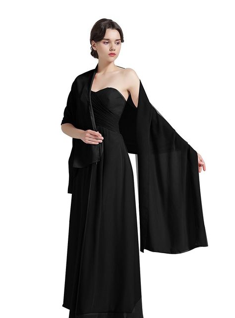 Dress Shawl Formal, Black Dress With Shawl, Prom Dress With Shawl, Prom 2023, Prom Inspo, Prom 2020, Prom 2024, Bridal Women, Black Shawl