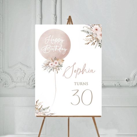 Birthday party Celebration Welcome Sign Print Personalised Beige Pink Pampas Entrance Sign, 30th Birthday, 60th, 18th Thirty Foamboard by LacunaDesignOnline on Etsy Pink Pampas, Gender Reveal Signs, Entrance Sign, Stylish Wall Art, Birthday Party Celebration, 11th Birthday, Party Celebration, Reveal Parties, Sign Printing