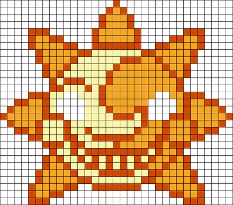 Sun Drop (FNAF SB) Perler Bead Perler Bead Pattern / Bead Sprite Pixel Art Characters Grid, Sun Drop Drawing, Sun And Moon Fnaf Perler Bead, Fnaf Sb Perler Beads, Sun Grid Pattern, Fnaf Grid Pattern, Sun Perler Bead Pattern, Fnaf Grid Art, Sun Perler Beads