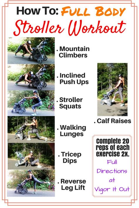 Stroller Fitness, Active Aesthetic, Busy Drawing, Full Body Strength Training Workout, Stroller Workout, Mom Workout, Post Pregnancy Workout, Baby Workout, Body Exercise