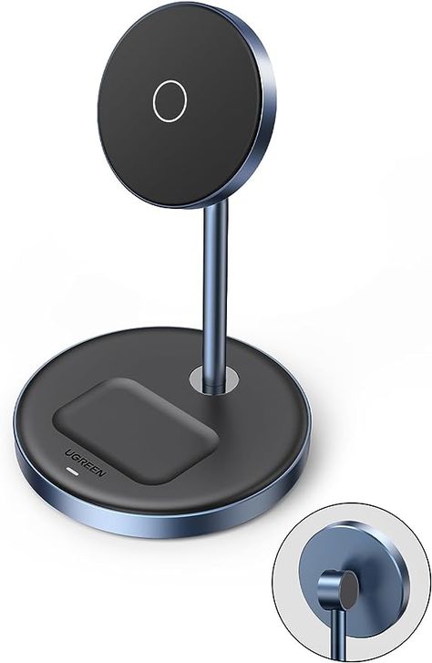 UGREEN 2-in-1 Magnetic Charging Stand Wireless Charging Station Charger Compatible with Apple iPhone 14 Pro Max, 14 Plus, 14 Pro, 13 Mini, 13 Pro, 12, 12 Pro, AirPods 3, 2, Pro Iphone Charging Station, Wireless Charging Station, Charger Stand, Airpods 3, Magnetic Lock, Charging Station, Wireless Charger, 12 12, Wireless Charging