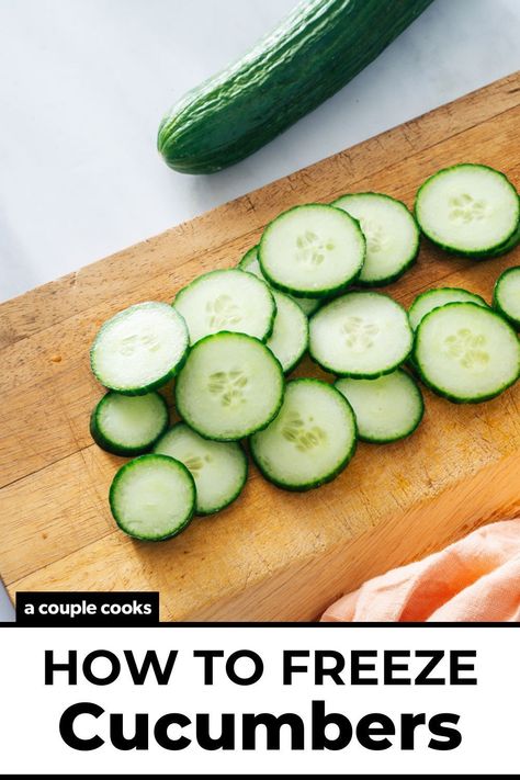 Can You Freeze Cucumbers, Freeze Cucumbers, German Cucumber Salad, Cucumber Smoothie, Dessert Recipes Cookies, A Couple Cooks, Vegan Recipes Plant Based, Creamy Cucumber Salad, Creamy Cucumbers