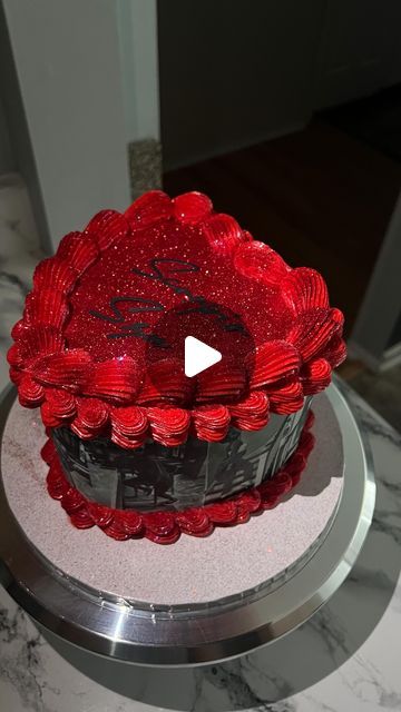 Pamela Anaele on Instagram: "My first cake boo-boo 😭. I got so excited with this order that I missed a crucial detail. This cake is the same one in my last post. She wanted it in Red but I missed that and made it pink😰😰. I was able to correct the mistake and have it ready in time for the photo shoot though 😮‍💨. Which color do you prefer, the Pink picture heart cake or the Red picture heart cake? #baltimorebaker #heartcake #redcake #glittercake #baltimorecakes #dmvbaker #dmvcakes #customcake #cutecake #cakereels #caketrends #cakesofinstagram #instacake #blowthisup #picturecake #trendingreels" Heart Cake With Picture, Black And Red Heart Cake, Pink And Red Heart Cake, Red And Black Heart Cake, Red Heart Shape Cake, Hot Pink Heart Cake, Red And Black Vintage Cake, Cake Boos, Red Heart Cake